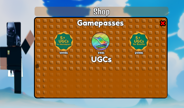 UI Gamepass Shop Interface